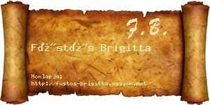 Füstös Brigitta névjegykártya