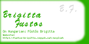 brigitta fustos business card