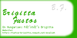 brigitta fustos business card